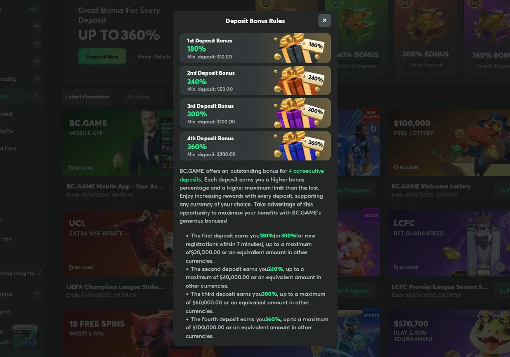 Welcome Bonuses