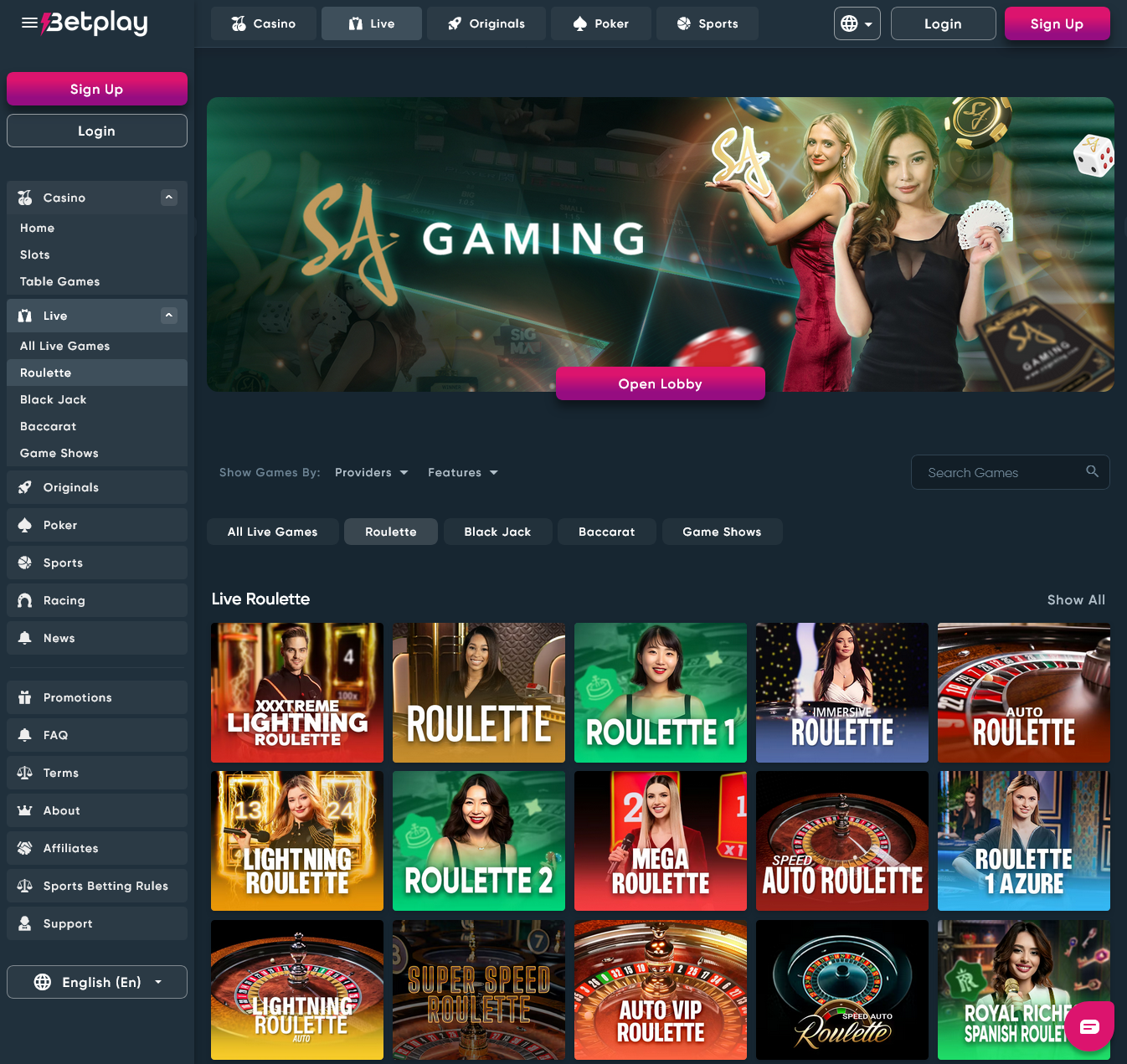 Live Dealer Games