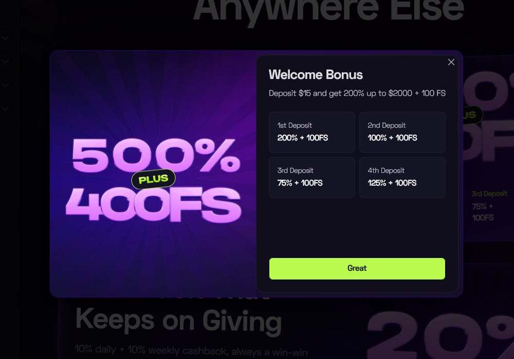 Welcome Bonuses
