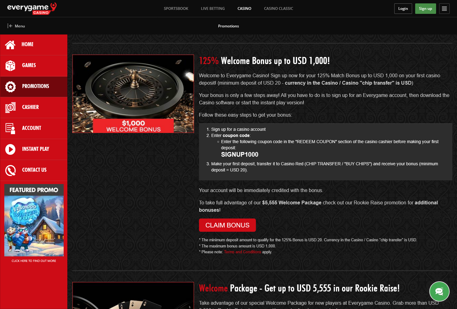 Welcome Bonus